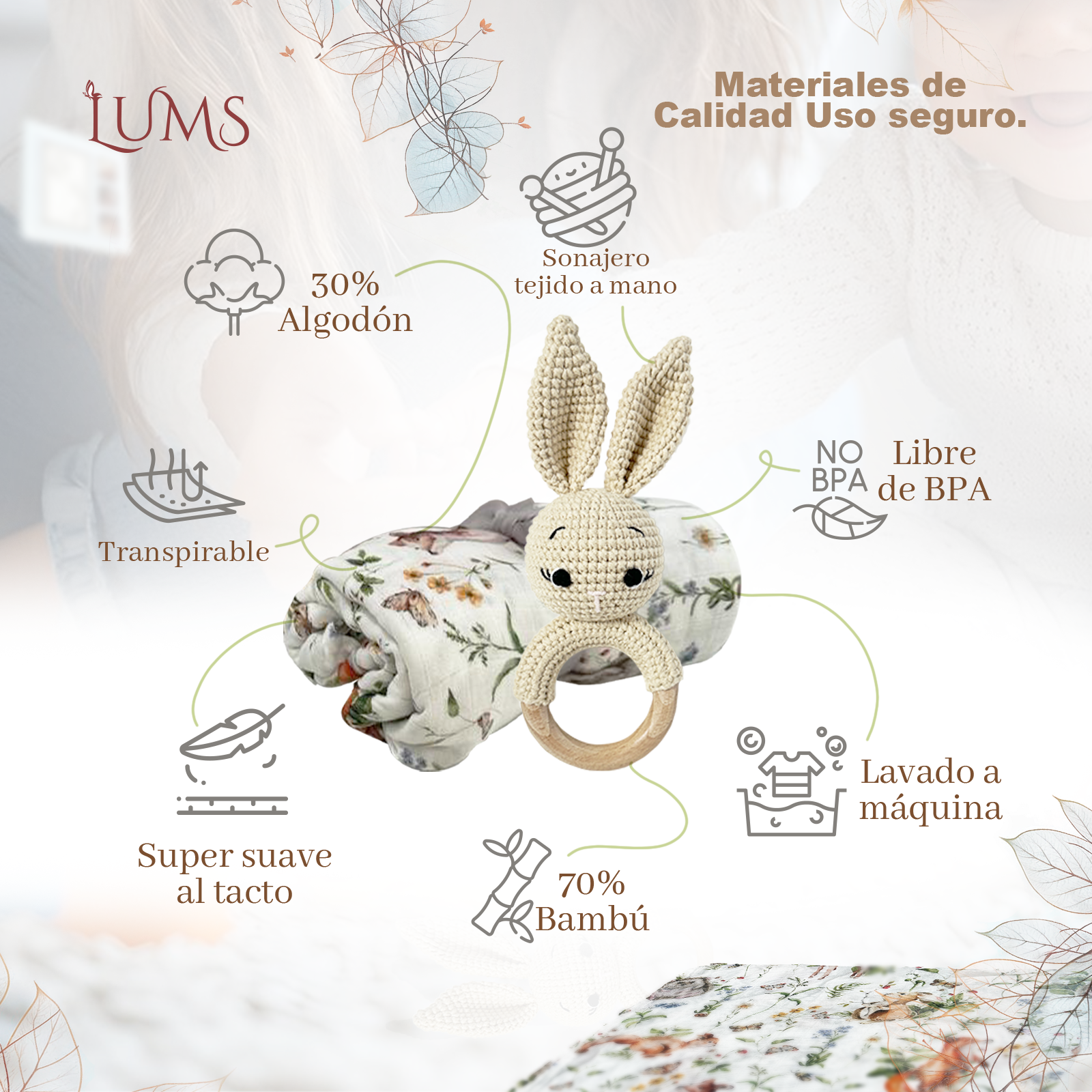 Canastilla para Bebés Recien Nacidos 6 Productos