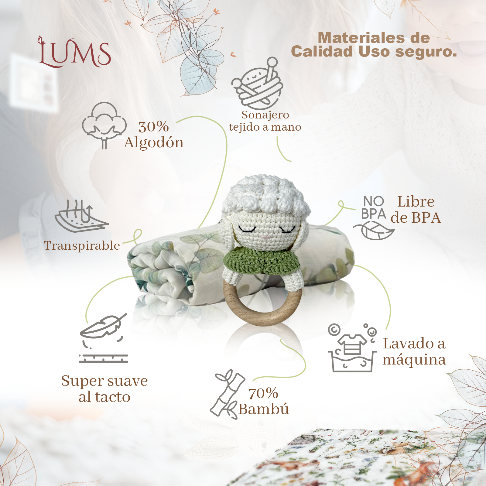 Canastilla para Bebés Recien Nacidos 6 Productos