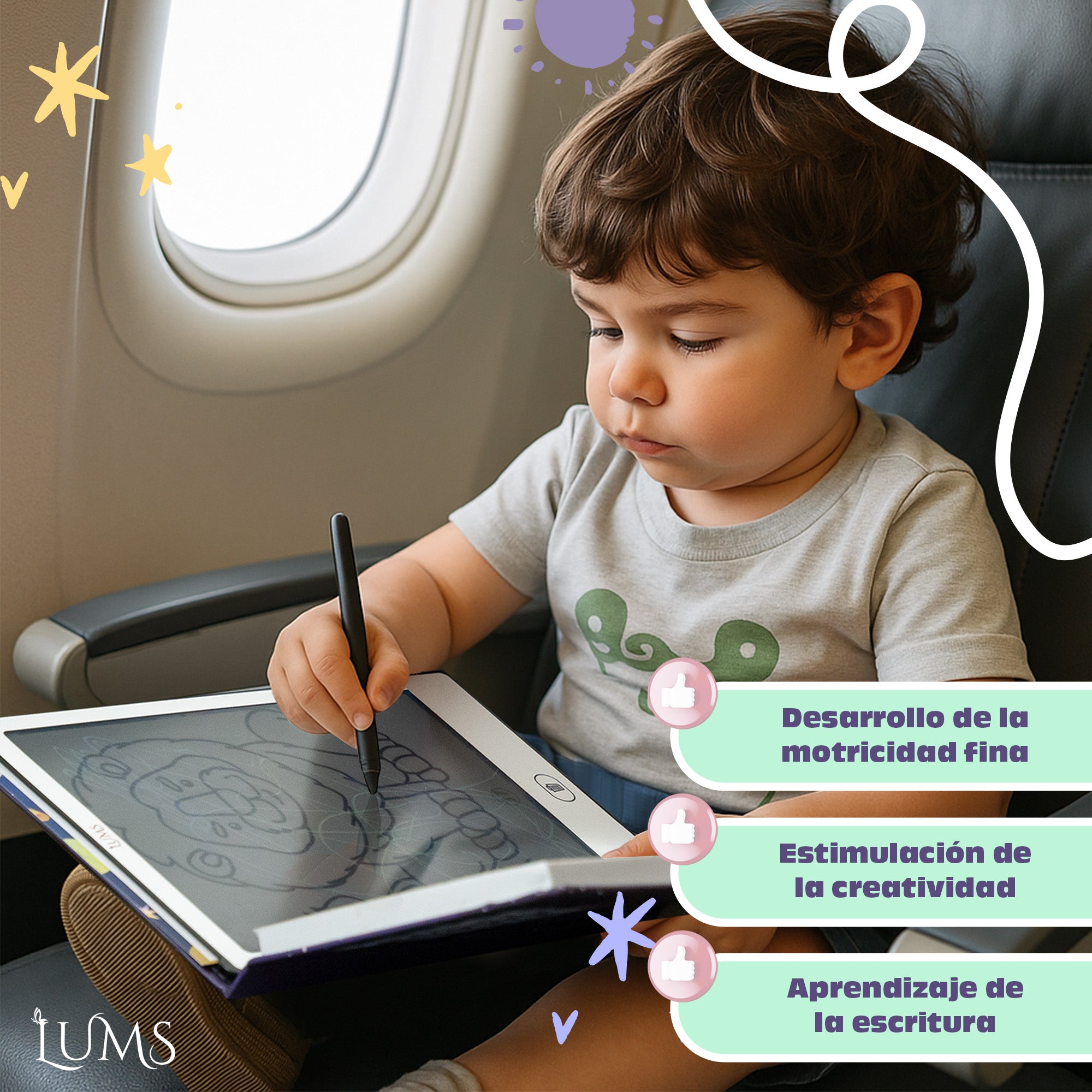 Pizarra Magica Infantil 11 Pulgadas 40 Tarjetas Incluídas