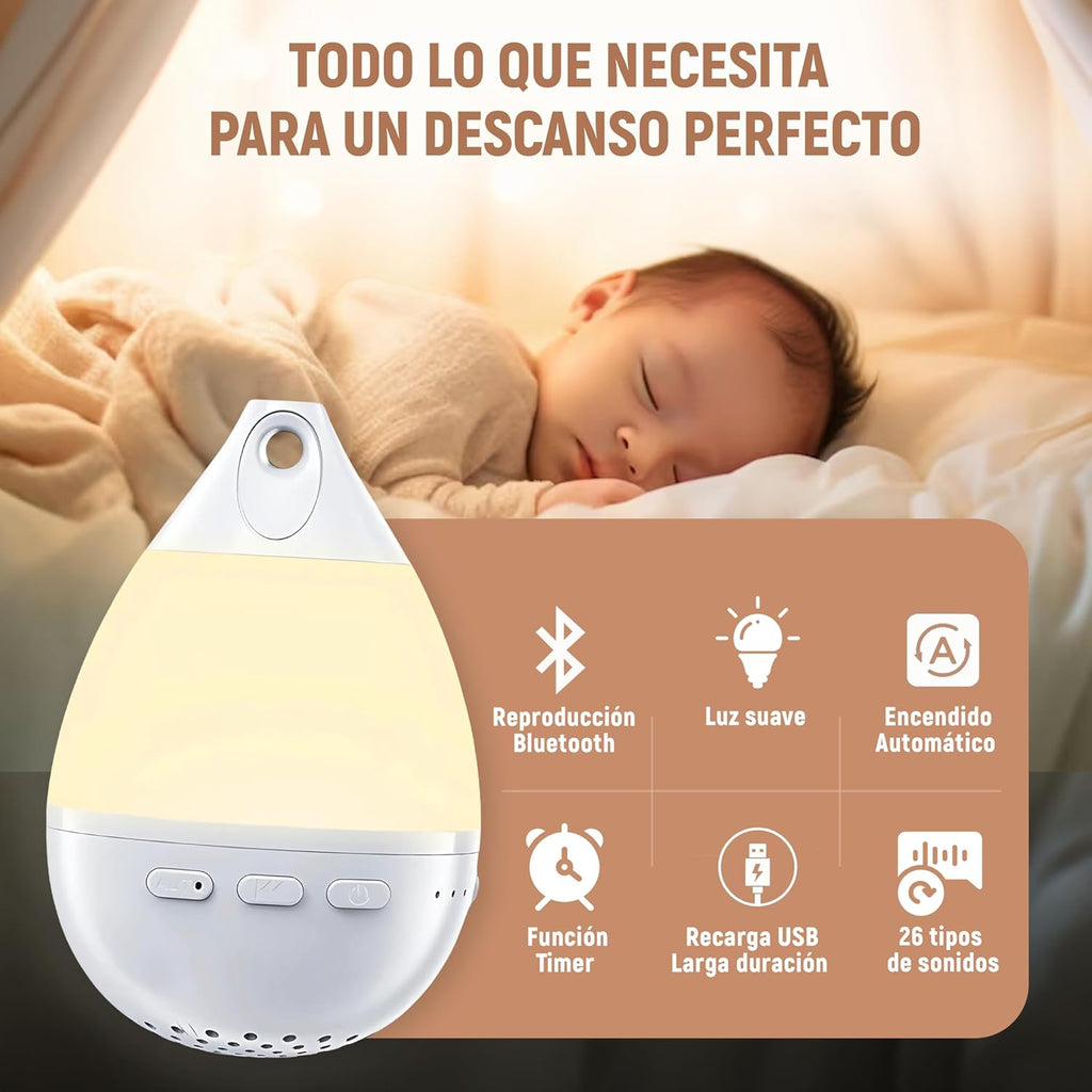 Máquina de ruido blanco portatil para bebé