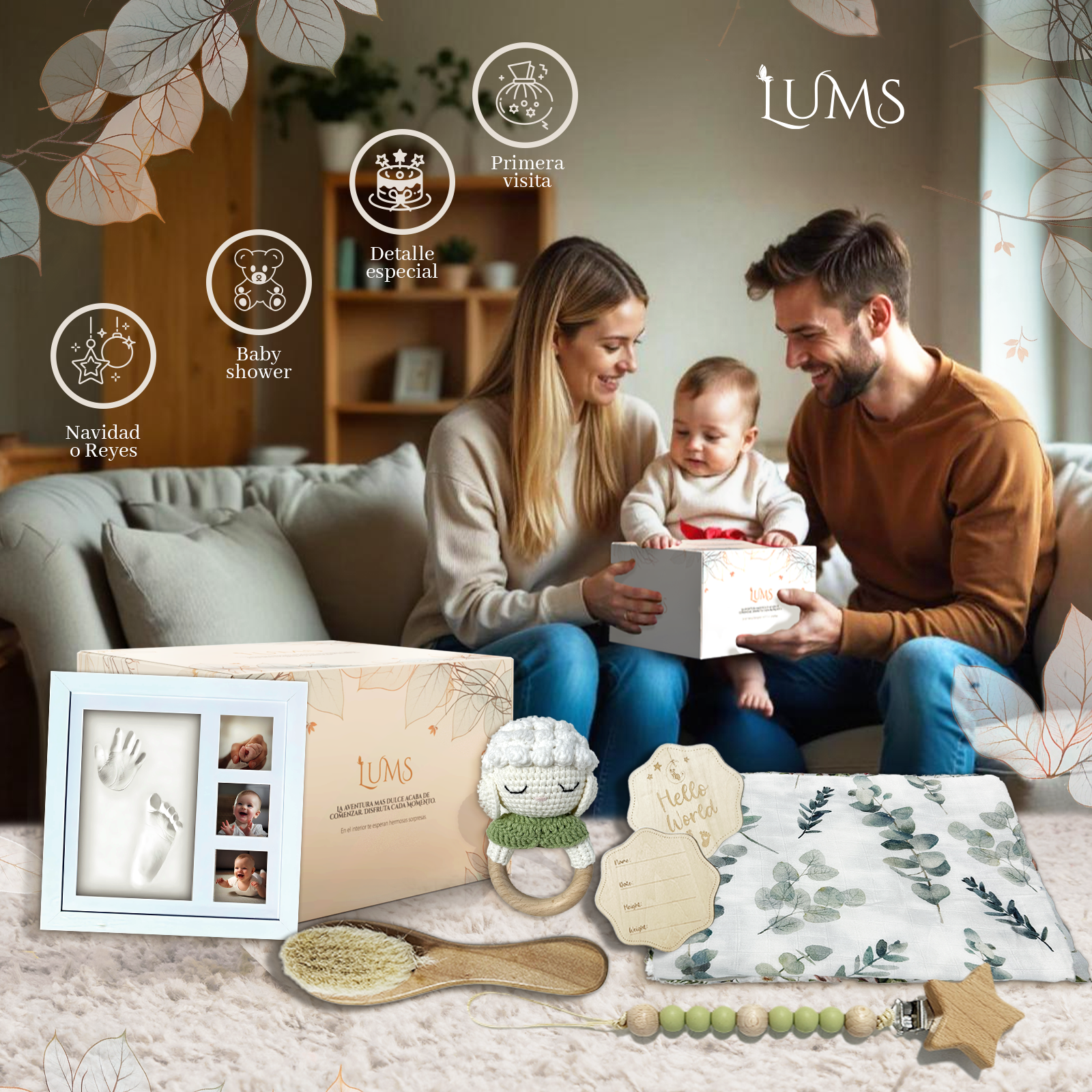 Canastilla para Bebés Recien Nacidos 6 Productos